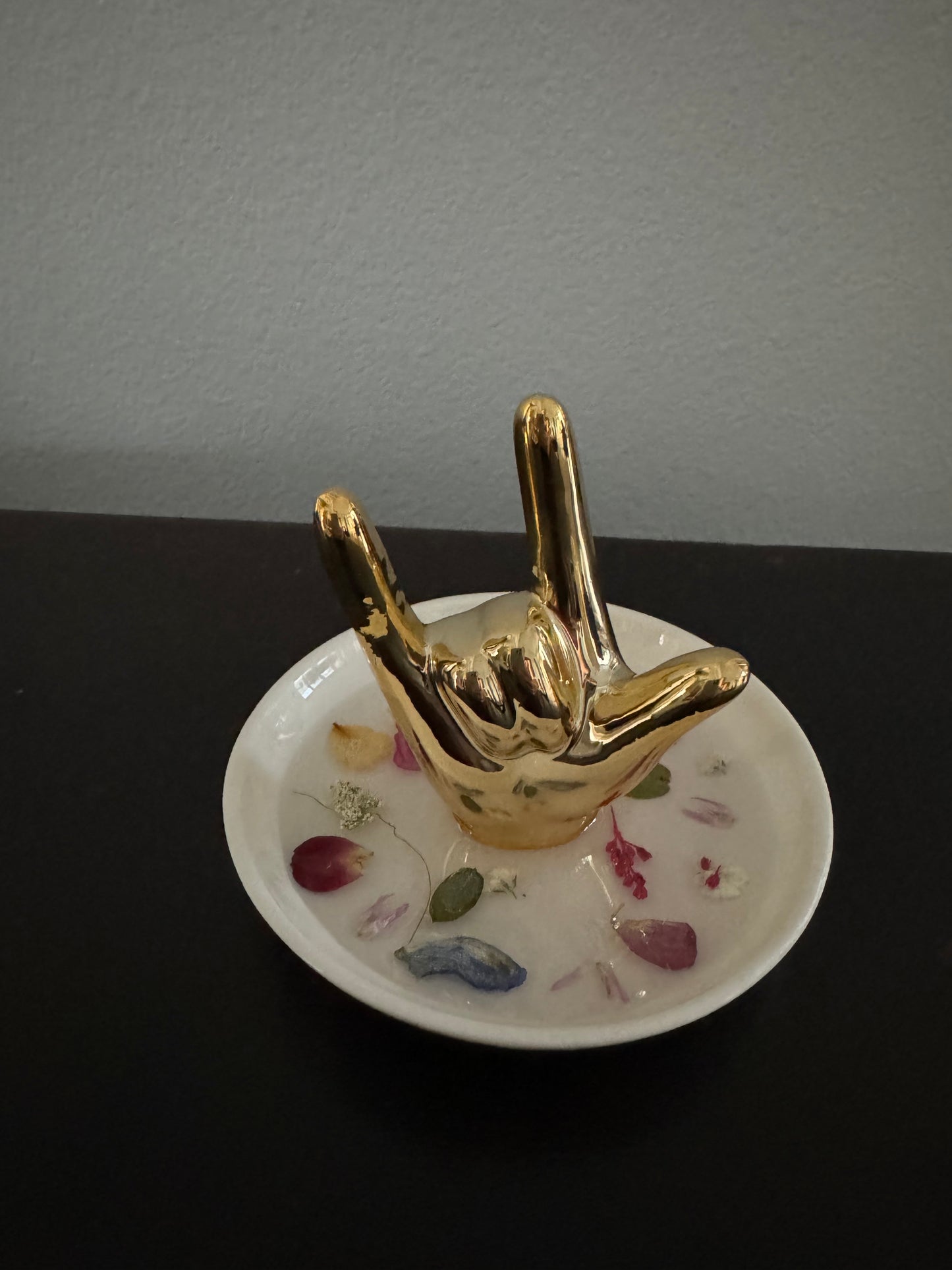 ILY Gold Ring Tray