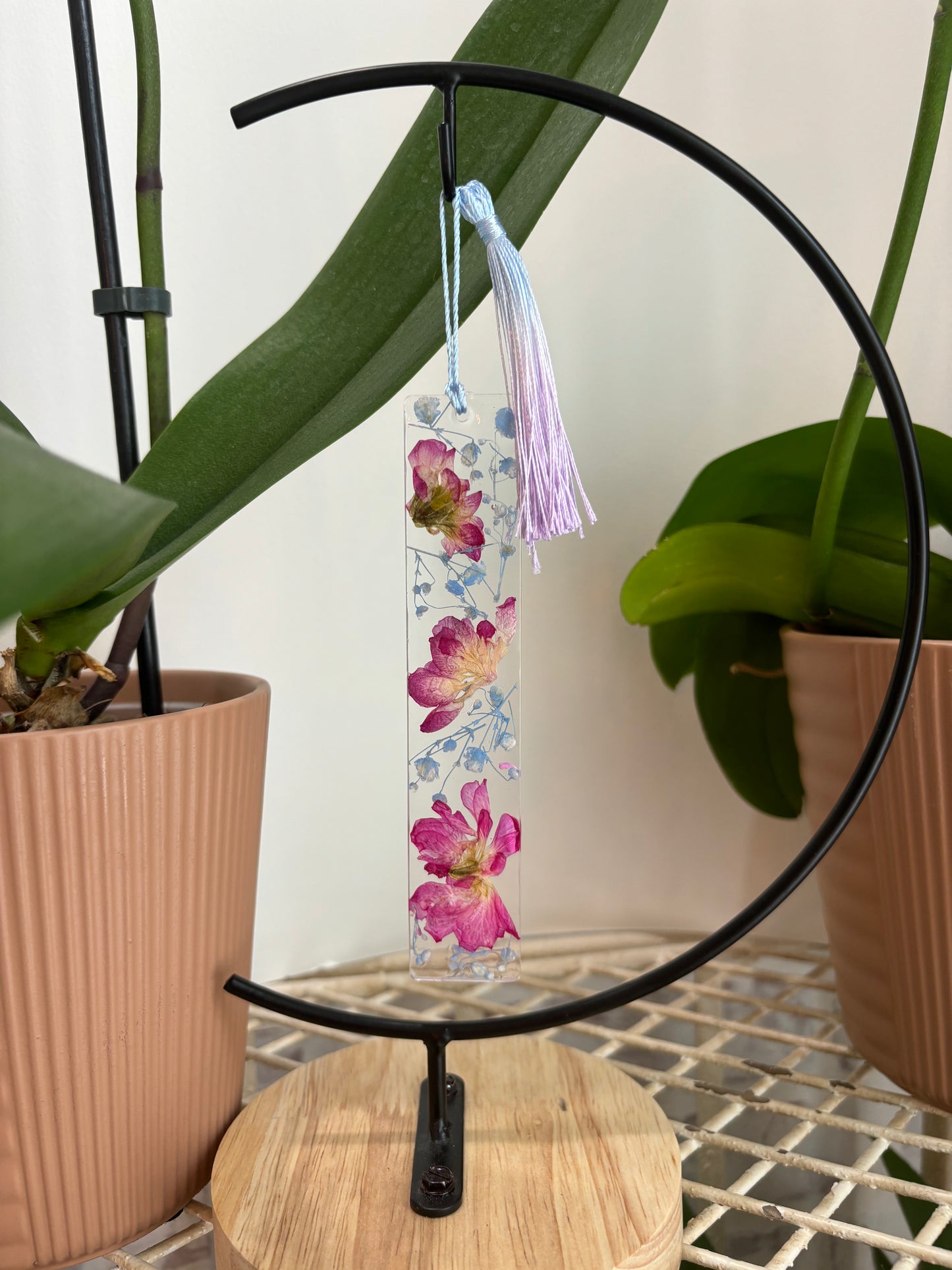Pink and Blue Bloom Bookmark