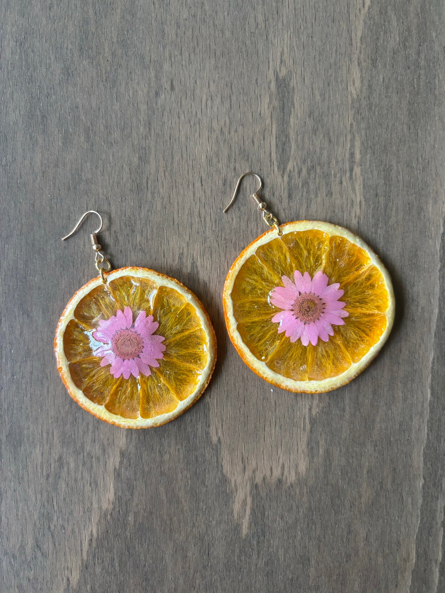 Pink Daisy Orange Slices