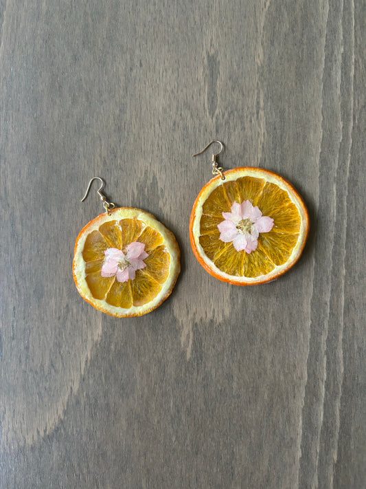 Pink Delphinium Orange Slices